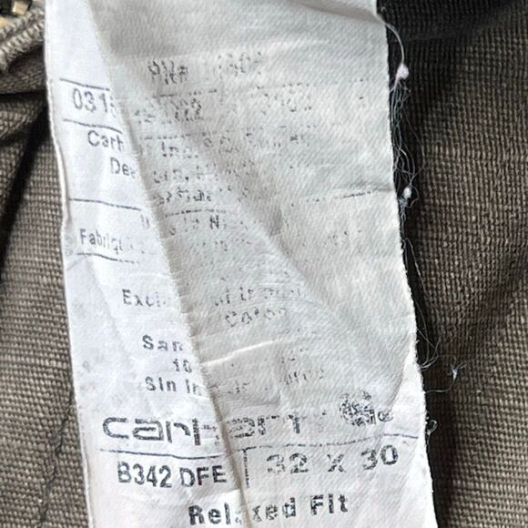 Y2K Carhartt Distressed Ripstop Pants B342 DFE Brown 32X30 - Picture 5 of 8